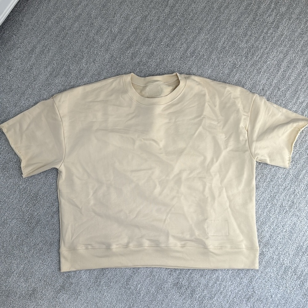 Daily Drills Cropped Sleeve Crew - Sand - Picture 3 of 7